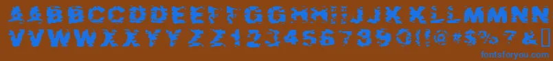 AFTES    Font – Blue Fonts on Brown Background