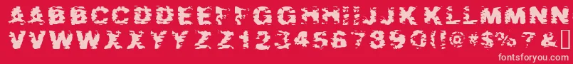 AFTES    Font – Pink Fonts on Red Background