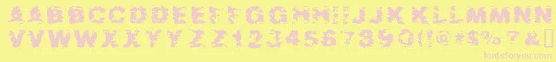 AFTES    Font – Pink Fonts on Yellow Background