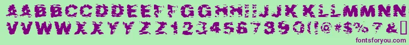 AFTES    Font – Purple Fonts on Green Background