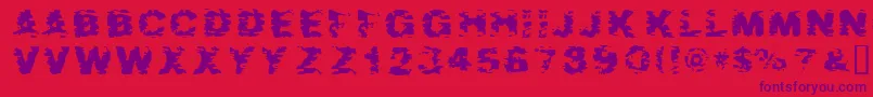 AFTES    Font – Purple Fonts on Red Background