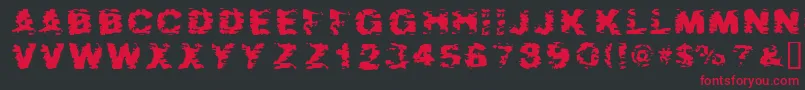 AFTES    Font – Red Fonts on Black Background