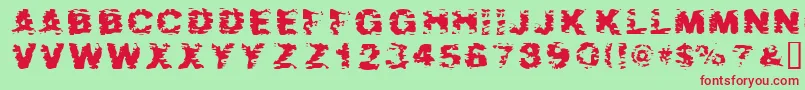 AFTES    Font – Red Fonts on Green Background