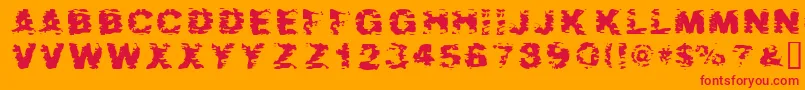 AFTES    Font – Red Fonts on Orange Background