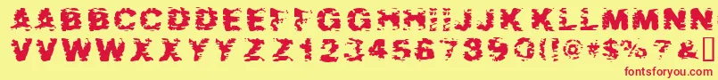 AFTES    Font – Red Fonts on Yellow Background