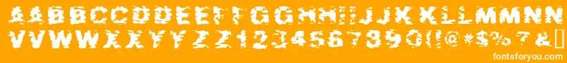 AFTES    Font – White Fonts on Orange Background