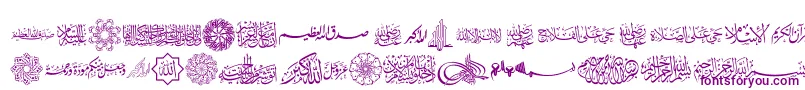 AGA Islamic Phrases Font – Purple Fonts