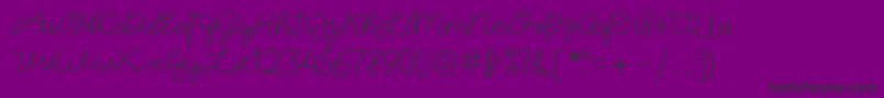 AgalattaScript Regular Font – Black Fonts on Purple Background