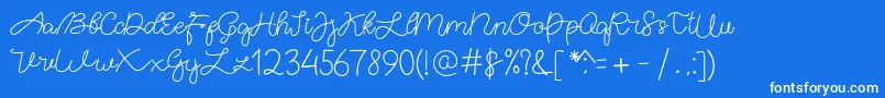 AgalattaScript Regular Font – White Fonts on Blue Background