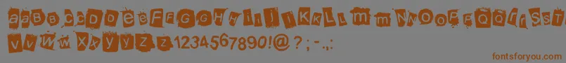 Czcionka Krooked – brązowe czcionki na szarym tle
