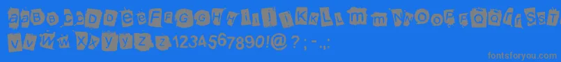 Czcionka Krooked – szare czcionki na niebieskim tle