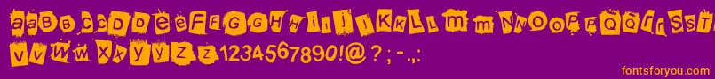 Шрифт Krooked – оранжевые шрифты на фиолетовом фоне