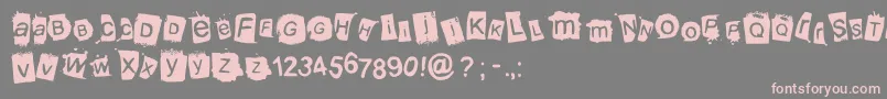 Шрифт Krooked – розовые шрифты на сером фоне