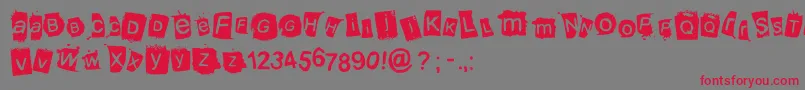 fuente Krooked – Fuentes Rojas Sobre Fondo Gris