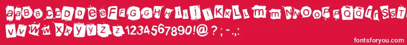 Шрифт Krooked – белые шрифты на красном фоне