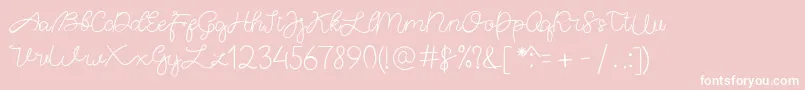 fuente AgalattaScript Regular – Fuentes Blancas Sobre Fondo Rosa