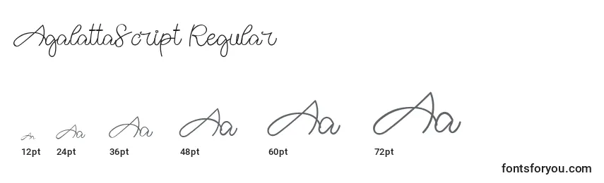 AgalattaScript Regular (118850) Font Sizes
