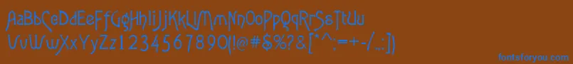 Шрифт Agatha – синие шрифты на коричневом фоне