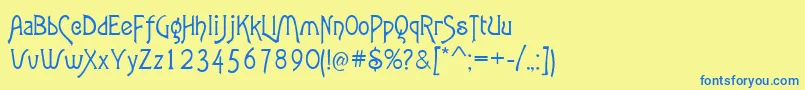 Agatha Font – Blue Fonts on Yellow Background