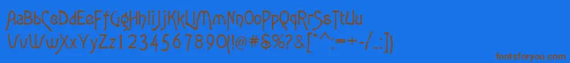 Agatha Font – Brown Fonts on Blue Background