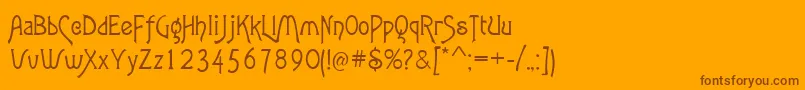 Agatha Font – Brown Fonts on Orange Background