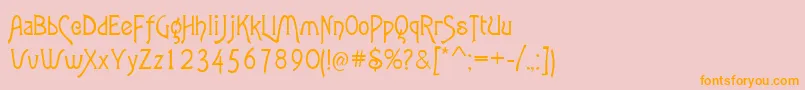 Шрифт Agatha – оранжевые шрифты на розовом фоне