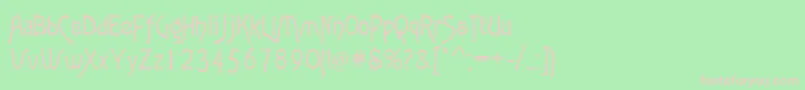 Agatha Font – Pink Fonts on Green Background