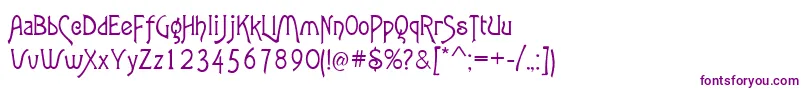 Agatha Font – Purple Fonts on White Background
