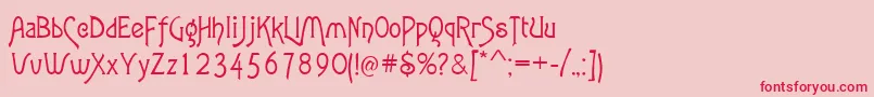 Agatha Font – Red Fonts on Pink Background