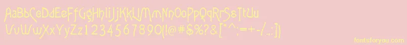 Agatha Font – Yellow Fonts on Pink Background