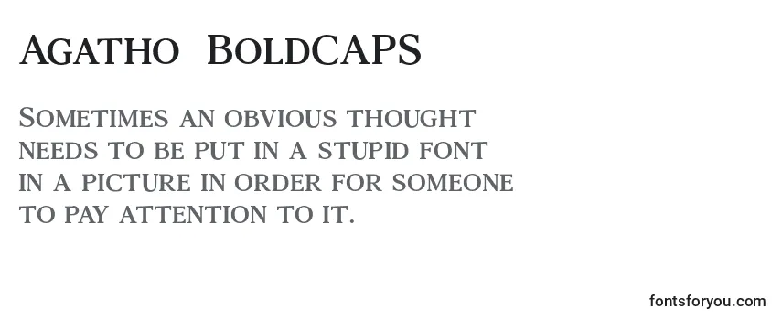 Agatho  BoldCAPS フォントのレビュー