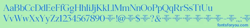 Agatho  Light Font – Blue Fonts on Green Background