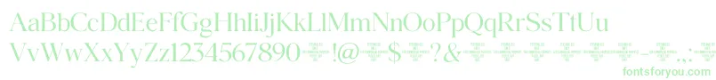 Agatho  Light Font – Green Fonts on White Background