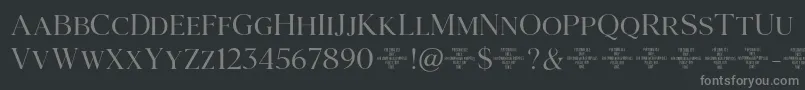 Agatho  LightCAPS Font – Gray Fonts on Black Background