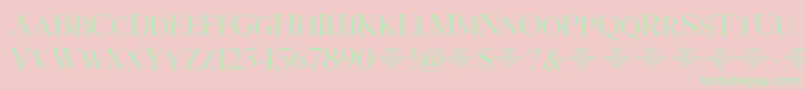 Agatho  LightCAPS Font – Green Fonts on Pink Background
