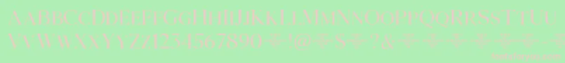 Agatho  LightCAPS Font – Pink Fonts on Green Background