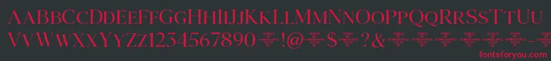 Agatho  LightCAPS Font – Red Fonts on Black Background