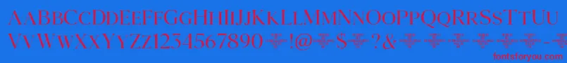 Agatho  LightCAPS Font – Red Fonts on Blue Background
