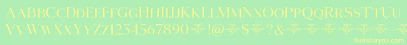 Agatho  LightCAPS Font – Yellow Fonts on Green Background