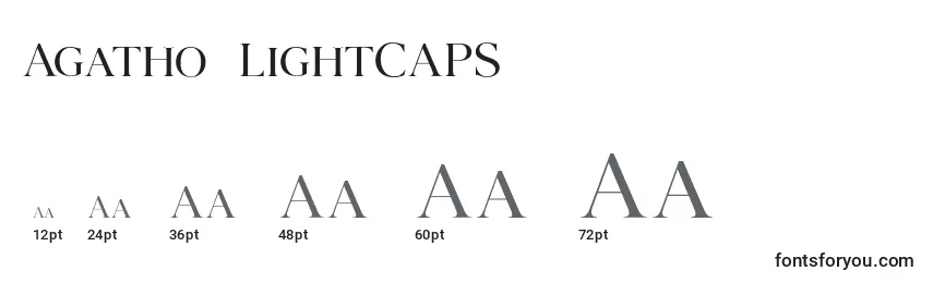 Rozmiary czcionki Agatho  LightCAPS