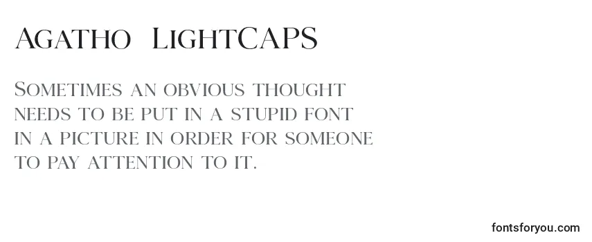 Шрифт Agatho  LightCAPS