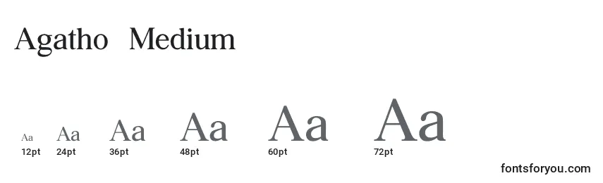 Größen der Schriftart Agatho  Medium
