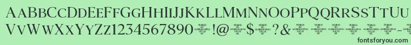 Agatho  RegularCAPS Font – Black Fonts on Green Background