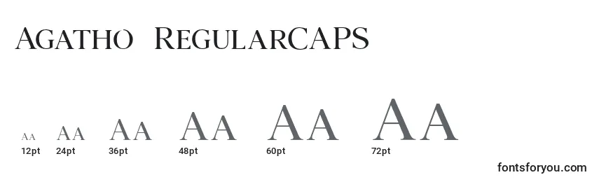Размеры шрифта Agatho  RegularCAPS