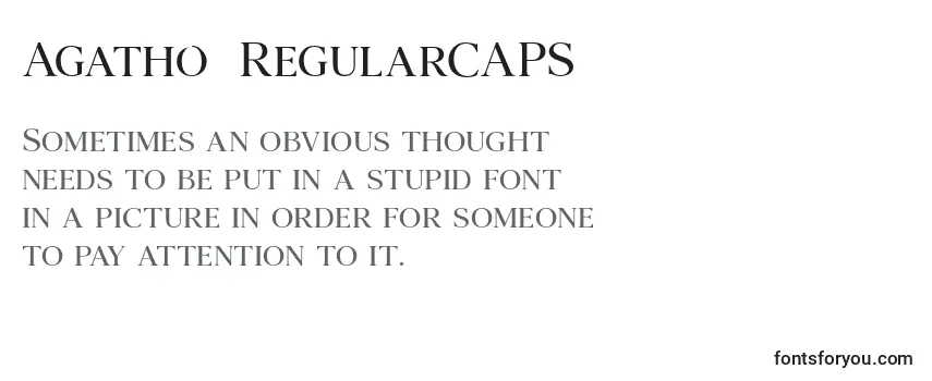 Agatho  RegularCAPS Font
