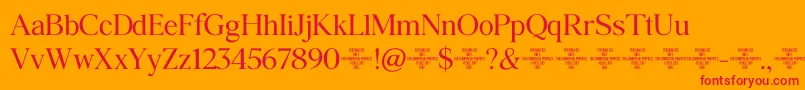 Agatho Regular Font – Red Fonts on Orange Background