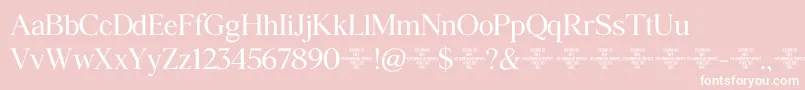 Agatho Regular-Schriftart – Weiße Schriften auf rosa Hintergrund