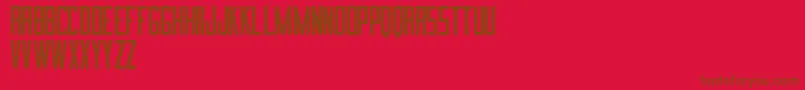 ImnovaSt Font – Brown Fonts on Red Background
