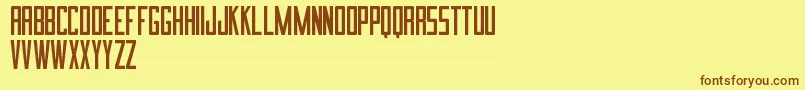 ImnovaSt Font – Brown Fonts on Yellow Background