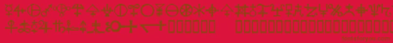 AGATHODA Font – Brown Fonts on Red Background